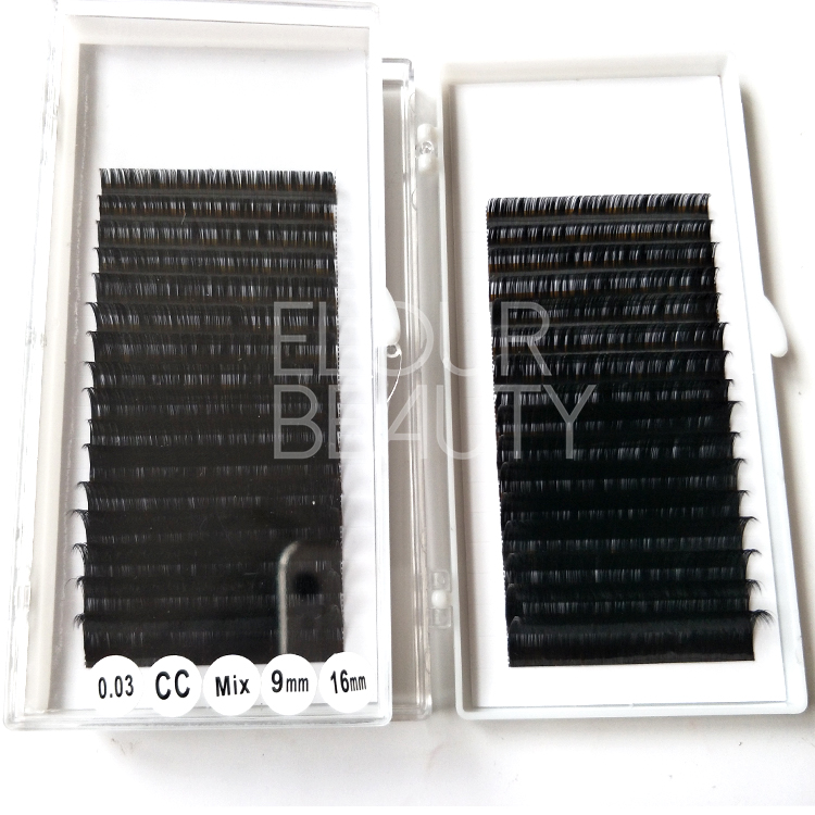 Premium soft Korean CC curl 0.03mm lash extensions london ED85